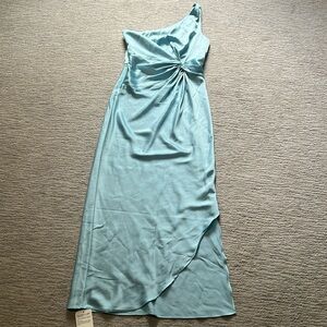 Blue Abercrombie and Fitch satin dress